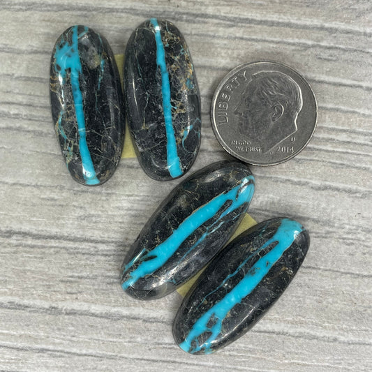 Blue Moon Ribbon Earrings
