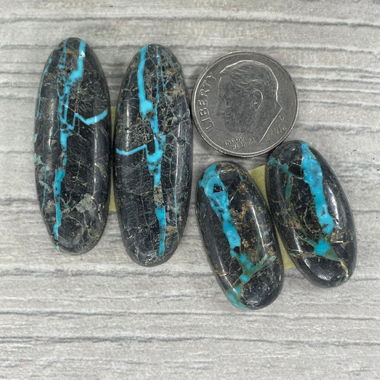 Blue Moon Ribbon Earrings